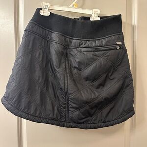 Prana Black Quilted Bubble Mini Skirt
